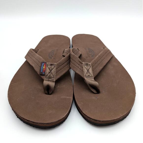 Rainbow 301ALTS0 Flip Flop Sandals Men's Leather Espresso XL-Large US11-12 EU45 - Picture 2 of 13